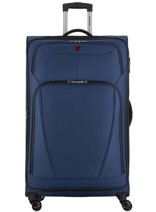 Wenger Beaumont Lite 90 Cm Large 4-Double Wheeled Softside Expandable Check-In Luggage Trolley - Blue - Image 1